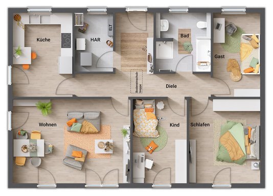 Grundriss-Bungalow-110-Erdgeschoss